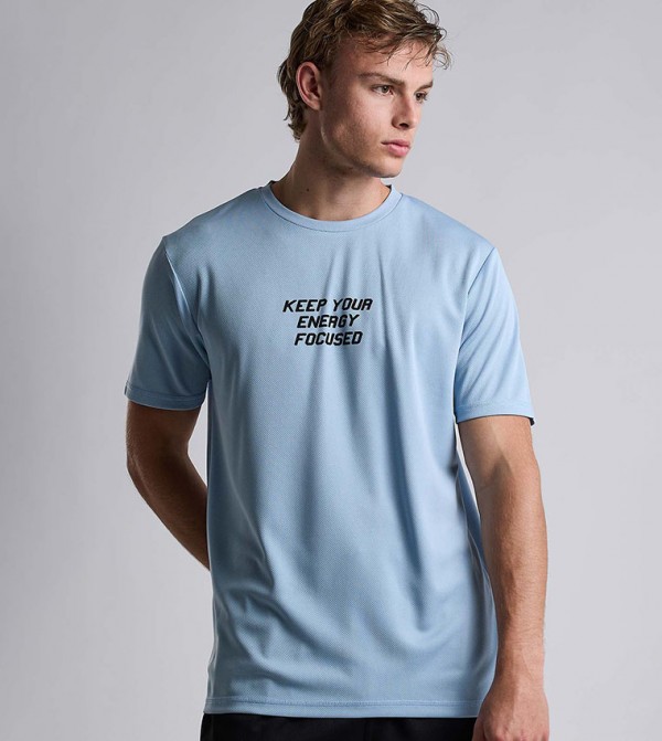 Printed Active T-Shirt with Short Sleeves