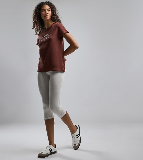 Solid 3/4 Leggings