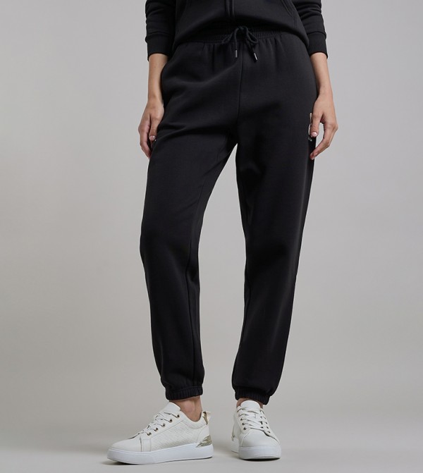 Print Detail Joggers with Drawstring Waist