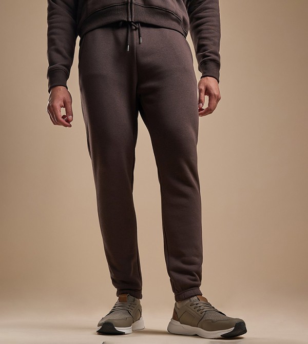 Solid Joggers with Drawstring Waist