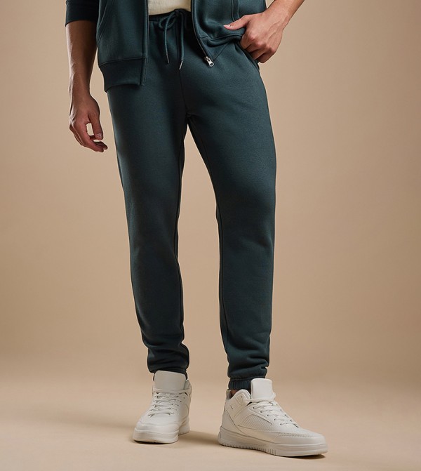 Solid Joggers with Drawstring Waist