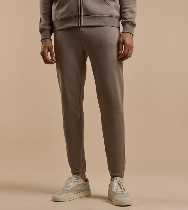 Solid Joggers with Drawstring Waist