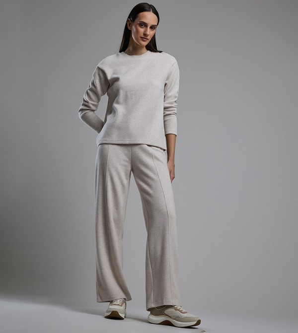 Ribbed Pants with Drawstring Waist