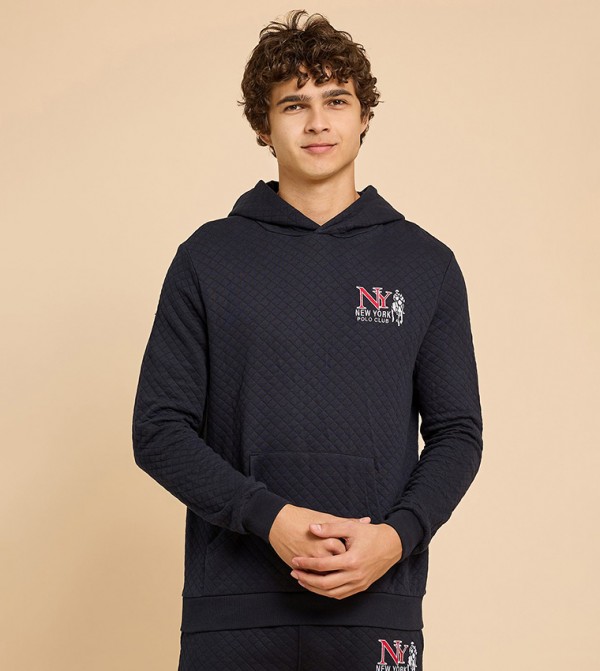 Quilted Hoodie with Long Sleeves