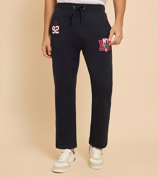 Appliqued Joggers with Drawstring Waist