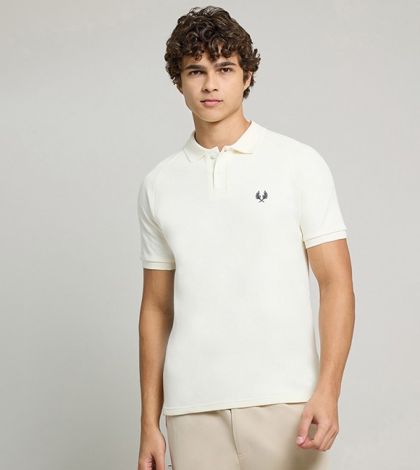 Logo Detail Polo T-Shirt with Short Sleeves
