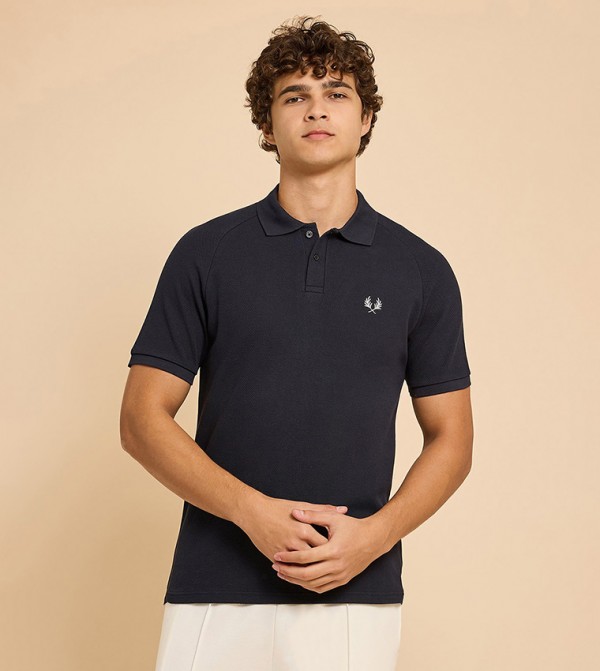 Logo Detail Polo T-Shirt with Short Sleeves