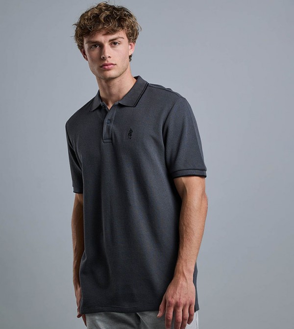 Logo Detail Polo T-Shirt with Short Sleeves