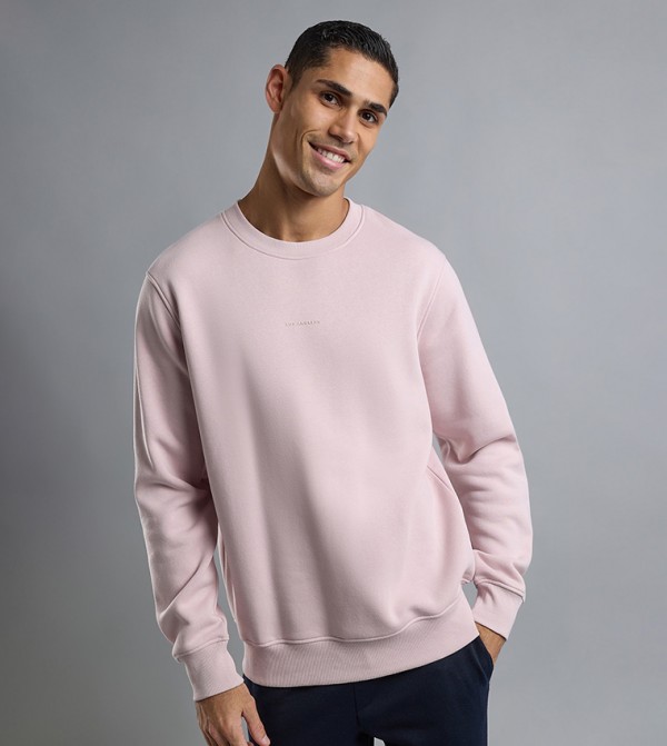 Printed Sweatshirt with Crew Neck and Long Sleeves