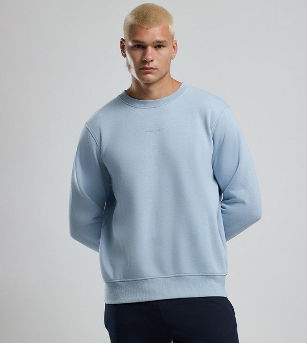 Printed Sweatshirt with Crew Neck and Long Sleeves