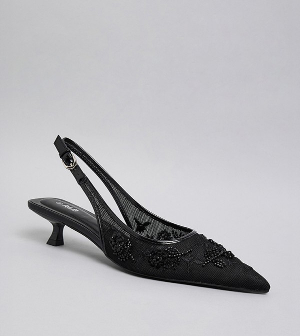 Embellished Slingback Pumps