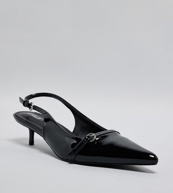 Glossy Slingback Pumps