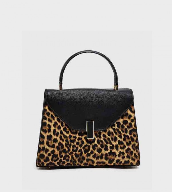 Animal Printed Top Handle Bag