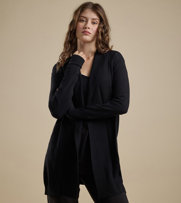 Solid Shrug with Long Sleeves