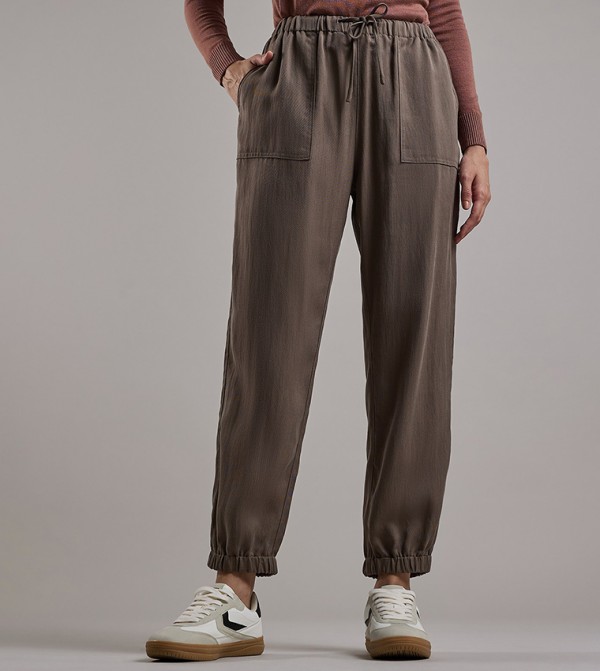 Textured Joggers with Drawstring Waist