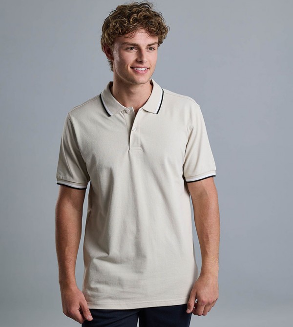 Contrast Tipping Polo T-Shirt with Short Sleeves