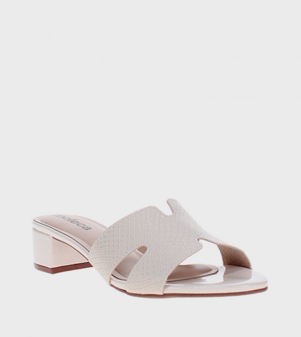 Snakeskin Block Heel Sandals