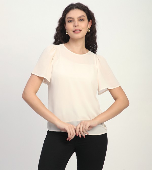 Solid Short Sleeves Top