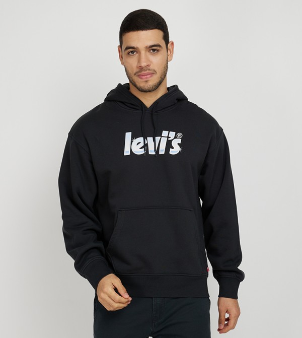 Logo Printed Relaxed Fit Hoodie