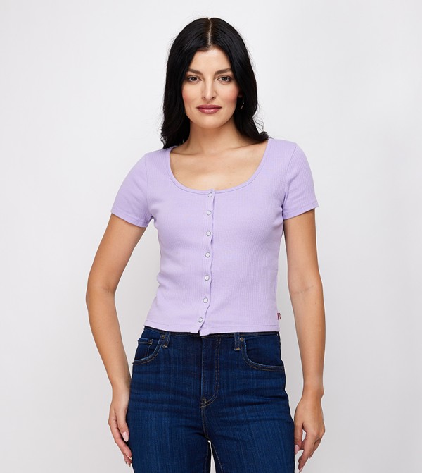 Britt Snap Button Front Top
