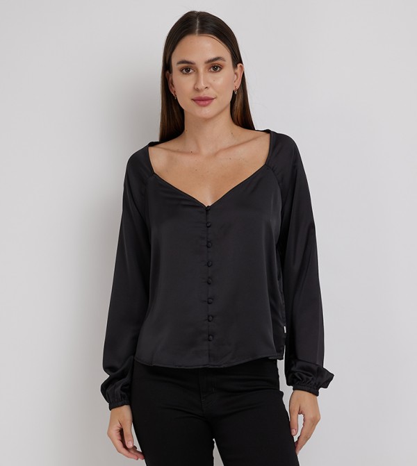 Solid Sweetheart Neck Top