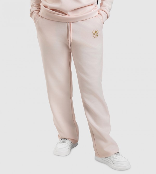 Logo Embroidered Drawstring Waist Sweatpants
