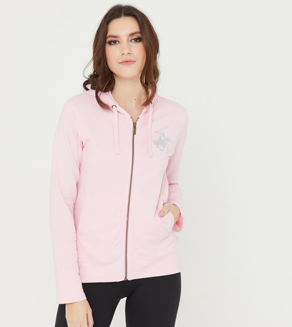 Fleece Hoodie-BP Pink