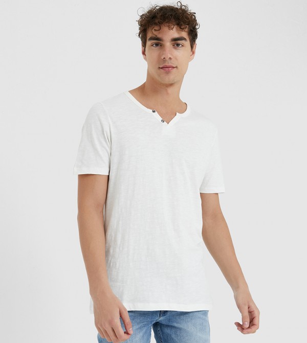 تي شيرت سادة - أبيض 