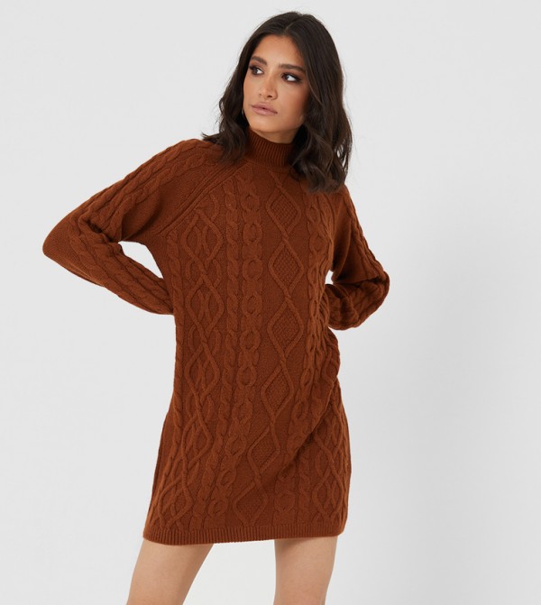 freya long sleeve knit polo dress