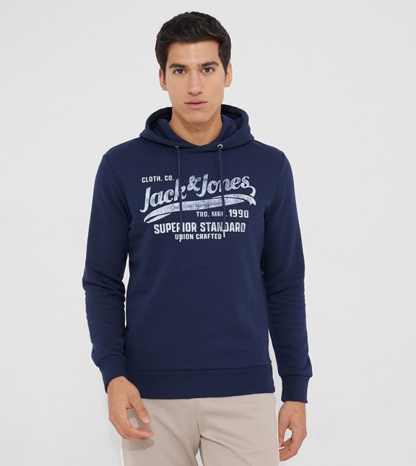 Buy Cloud Dancer & blue Sweatshirt & Hoodies for Men by Jack & Jones Online