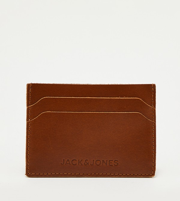 Logo Detail Leather Cardholder