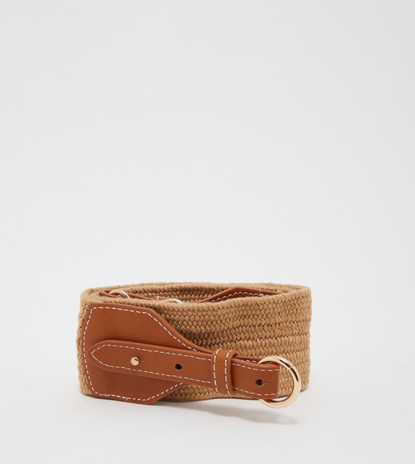 Buy Trendyol Textured Square Buckle Belt In Black