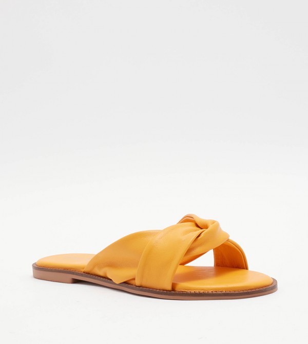 SMOOTH Knot Detail Flat Sandals