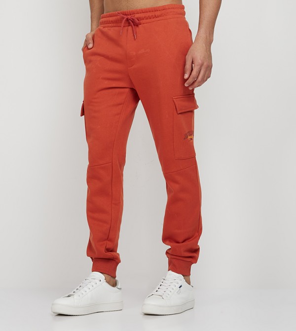 Orange cargo joggers discount mens