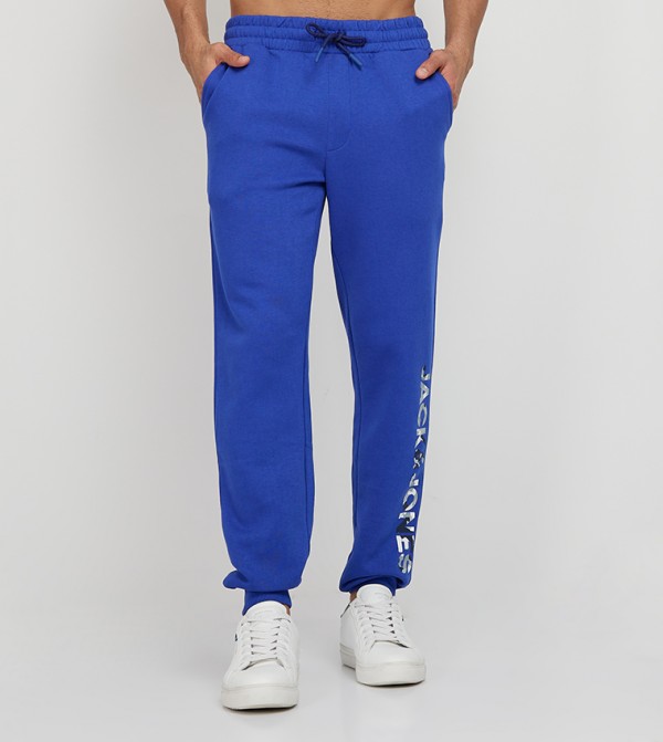 Logo Printed Drawstring Waist Joggers