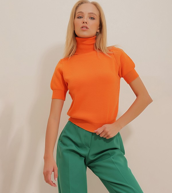 Orange 2024 polo neck