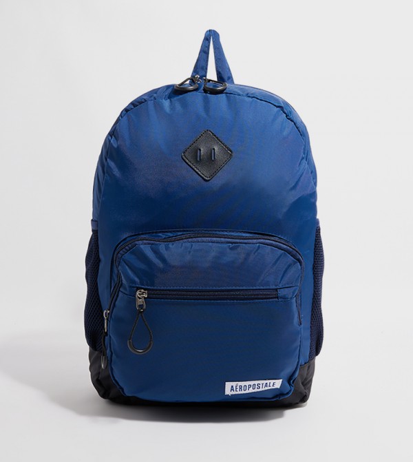 Logo Badge Zippered Backpack