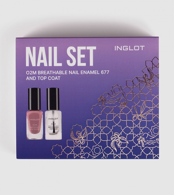 Buy Inglot Nail Set O2M Nail Enamel 652 And Top Coat In Multiple Colors |  6thStreet Bahrain