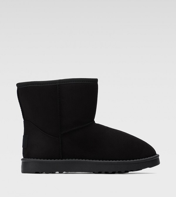 Solid Mid Top Ankle Boots