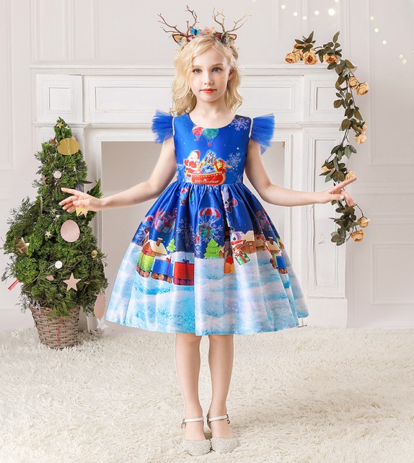 Snow Queen Theme Fit and Flare Dress