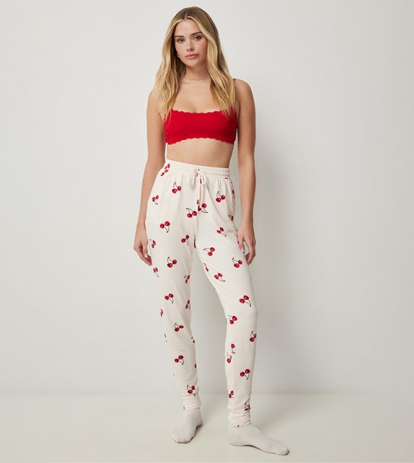 Printed Drawstring Waist Pyjama Pants