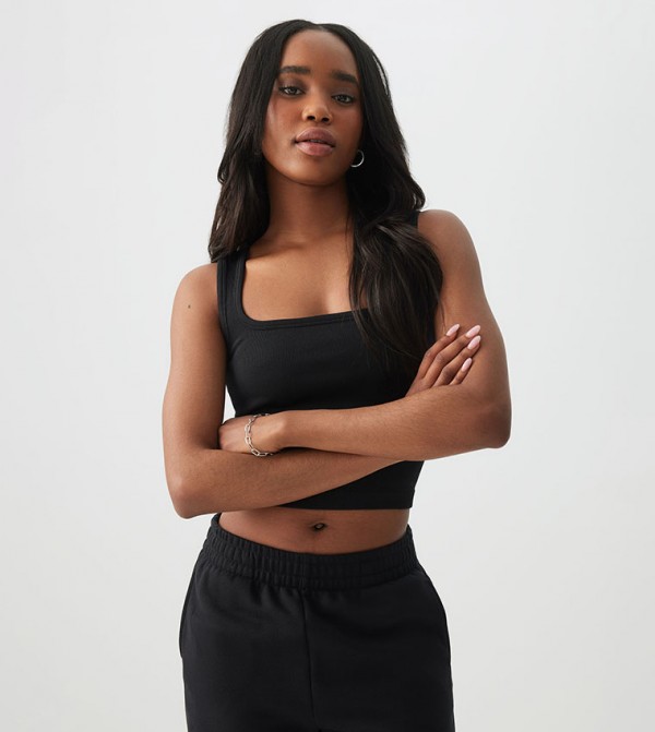 Seamless Square Neck Crop Top