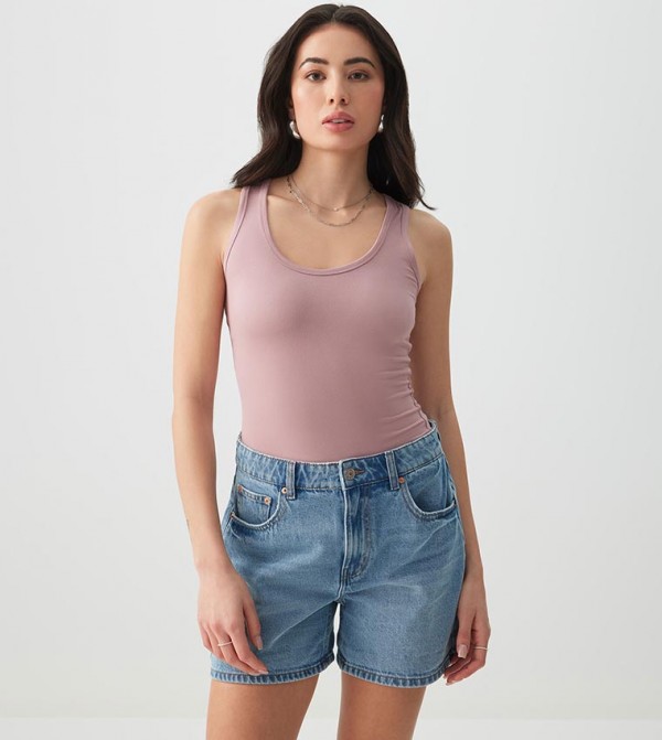 Solid Racerback Sleeveless Top