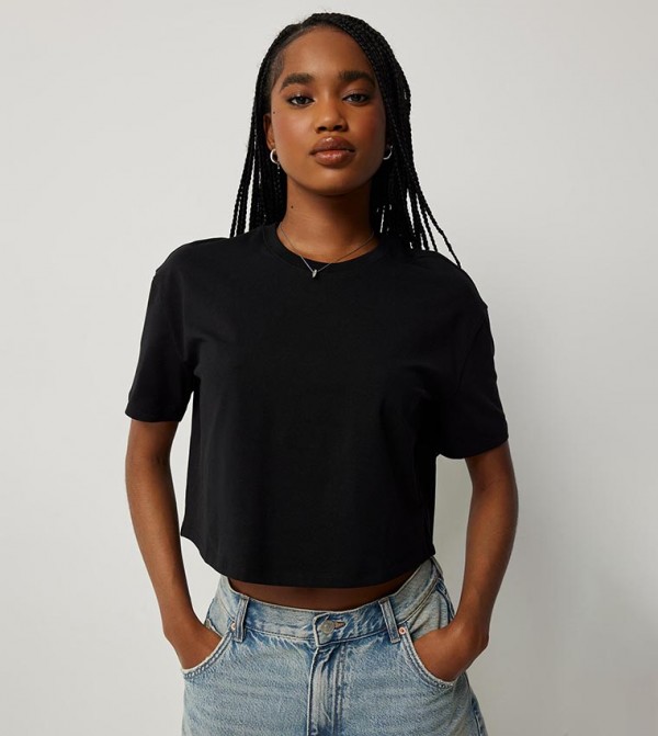 Solid Organic Cotton Crop T-Shirt