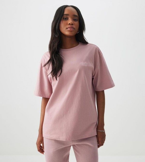 Printed Crew Neck Oversized T-Shirt