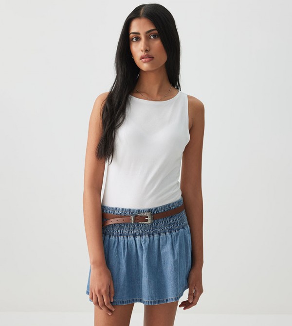 Solid Cropped Tank Top