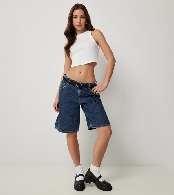 Ribbed Cropped Tank Top