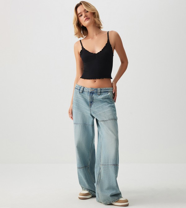 Lettuce Hem Strappy Top