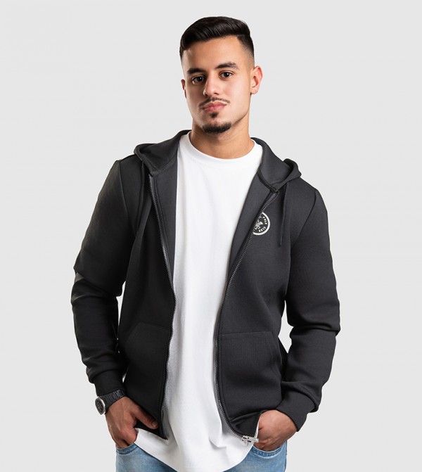 Pop-Over Logo Detail Hooded Jacket
