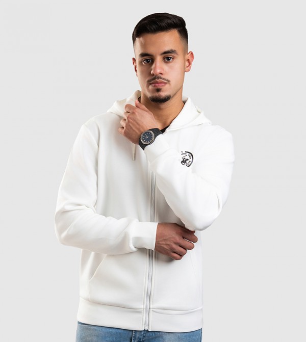 Pop-Over Logo Detail Hooded Jacket